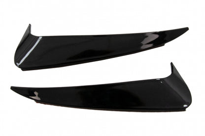 Rear Bumper Flaps Side Fins Piano Black for Mercedes C-Class W205 Sedan AMG Line (2014–2020)