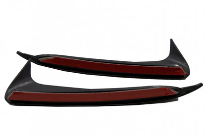 Rear Bumper Flaps Side Fins Piano Black for Mercedes C-Class W205 Sedan AMG Line (2014–2020)