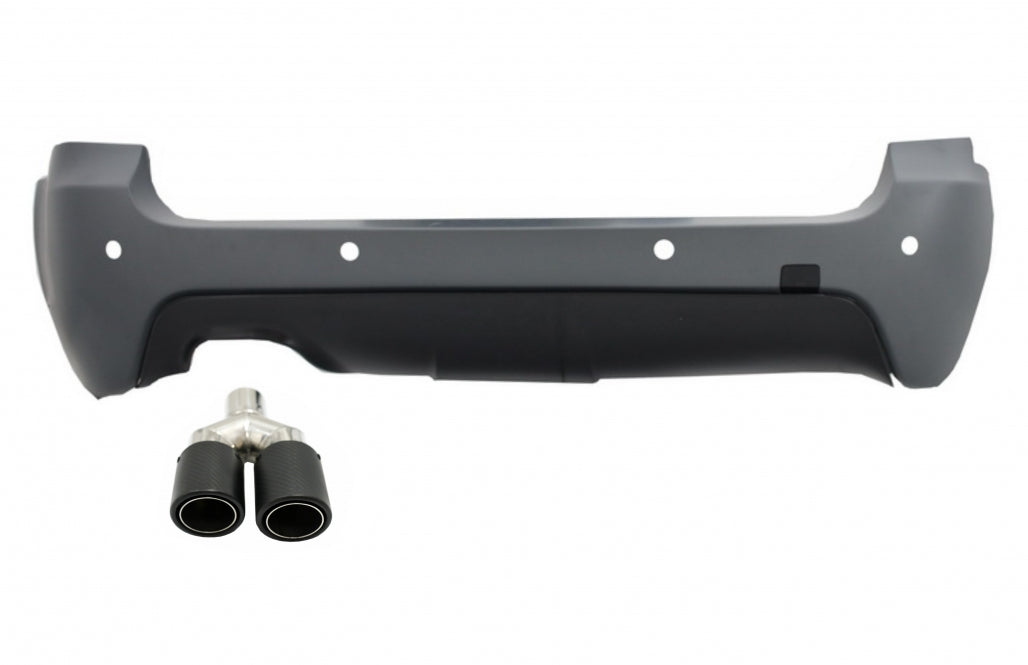 Rear Bumper M-Technik with Carbon Fiber Exhaust Tip for BMW 5 Series E61 Touring (2003-2007)