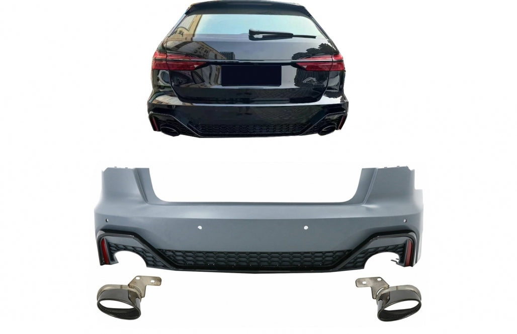 Rear Bumper RS Design for Audi A6 C8 4K Sedan (2018–Up)