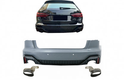 Rear Bumper RS Design for Audi A6 C8 4K Sedan (2018–Up)