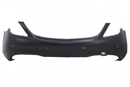 Rear Bumper S63 Design with Diffuser & Black Emerald Exhaust Tips for Mercedes S-Class W222 Facelift Sedan (07.2017–08.2020)