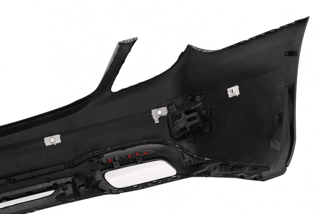 Rear Bumper S63 Design with Diffuser & Black Emerald Exhaust Tips for Mercedes S-Class W222 Facelift Sedan (07.2017–08.2020)