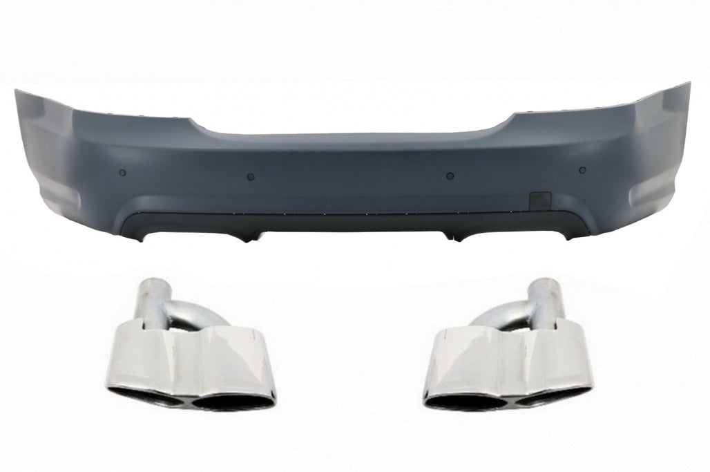 Rear Bumper S65 Design with Exhaust Muffler Tips for Mercedes S-Class W221 (2005–2011)