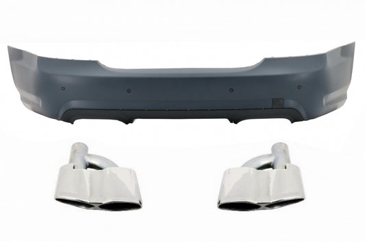 Rear Bumper S65 Design with Exhaust Muffler Tips for Mercedes S-Class W221 (2005–2011)