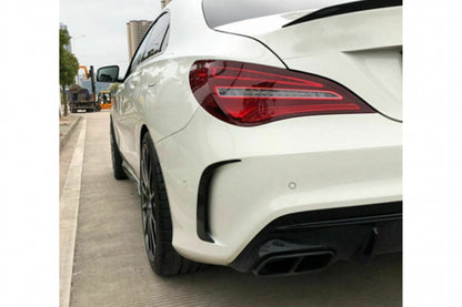 Rear Bumper Side Fins Carbon Look for Mercedes CLA W117 Sport Package (2014–2018)