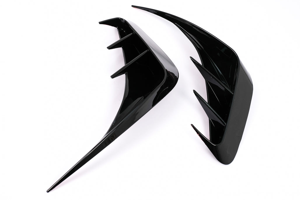 Rear Bumper Side Fins Flaps Piano Black for BMW 3 Series G20 G21 G28 M-Sport (2018–Up)
