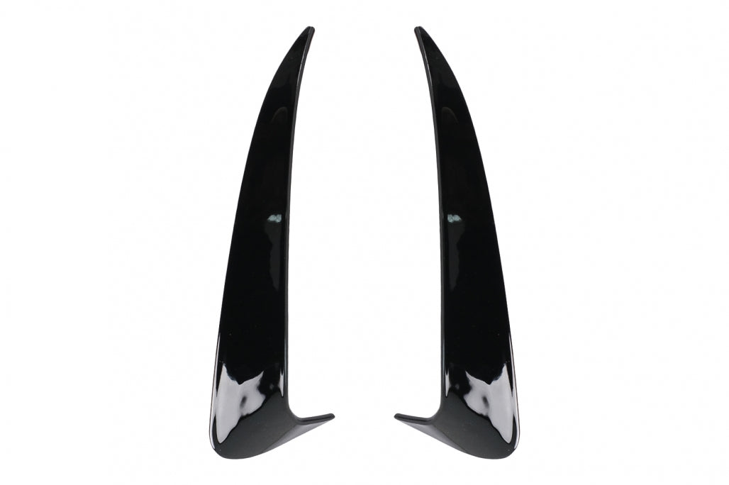 Rear Bumper Side Fins Piano Black for Mercedes C-Class W205 AMG Line (2014–2020)
