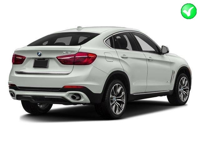 Rear Bumper Valance Diffuser Square Exhaust Tips V8 Design for BMW X6 F16 M-Tech Style (2014-Up)