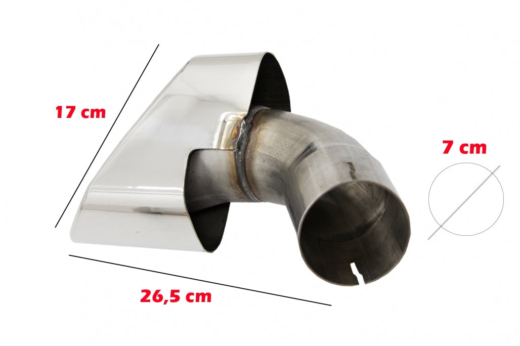 Rear Bumper Valance Diffuser Square Exhaust Tips V8 Design for BMW X6 F16 M-Tech Style (2014-Up)