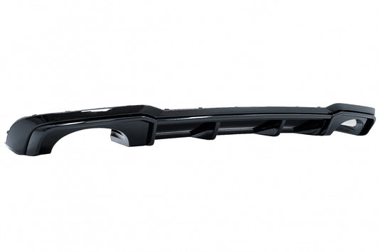 Rear Bumper Valance Diffuser compatible with Audi A3 8V Facelift (2016-2019) Sedan Cabrio RS3 Design S-line Piano Black