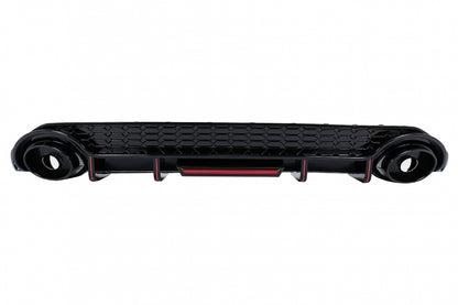 Rear Bumper Valance Diffuser compatible with Audi A3 8Y Sedan S-Line and S3 2020-up, aggressive design with brake light, premium plastic build.