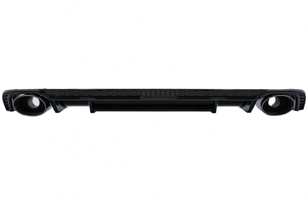 Rear Bumper Valance Diffuser with Exhaust Muffler Tips for Audi A4 B9 8W Sedan / Avant (2016–2018) – S-Line