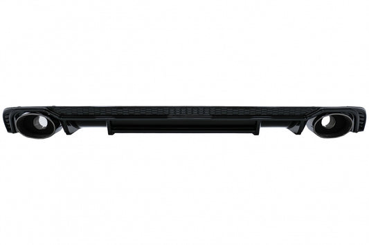 Rear Bumper Valance Diffuser with Exhaust Muffler Tips for Audi A4 B9 8W Sedan / Avant (2016–2018) – S-Line