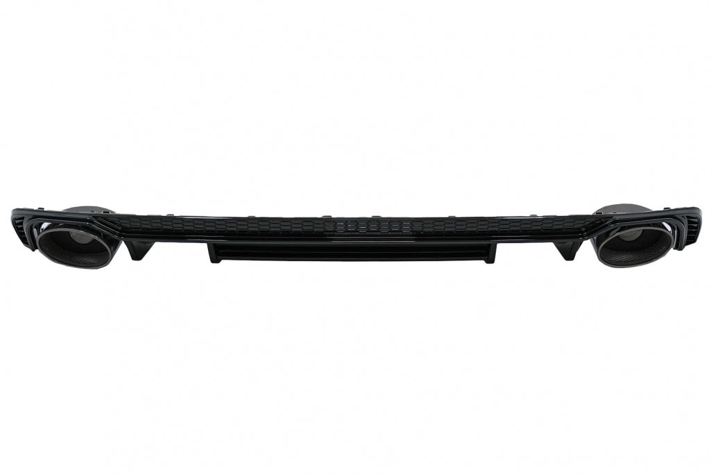 Rear Bumper Valance Diffuser with Exhaust Muffler Tips for Audi A4 B9 8W Sedan / Avant (2016–2018) – S-Line
