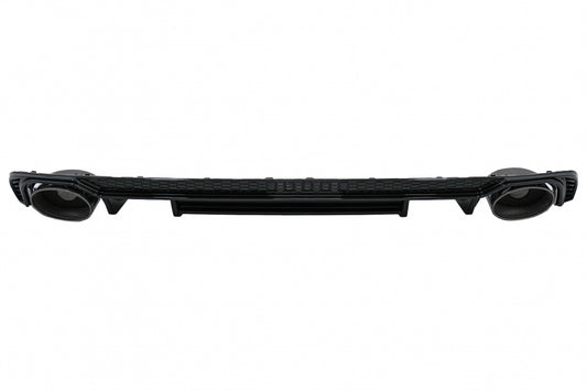 Rear Bumper Valance Diffuser with Exhaust Muffler Tips for Audi A4 B9 8W Sedan / Avant (2016–2018) – S-Line