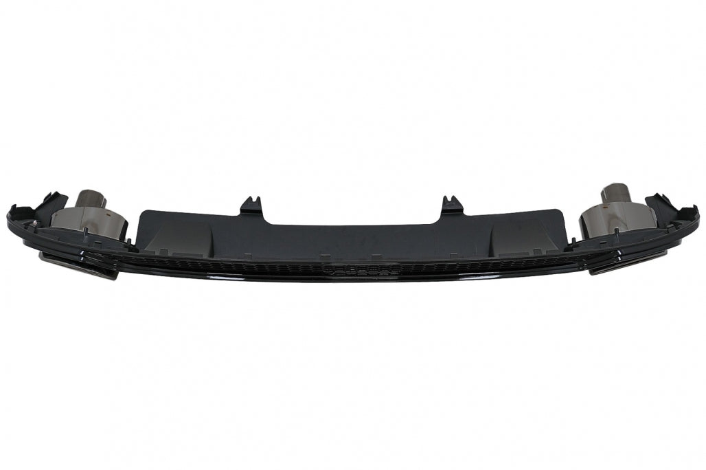 Rear Bumper Valance Diffuser with Exhaust Muffler Tips for Audi A4 B9 8W Sedan / Avant (2016–2018) – S-Line