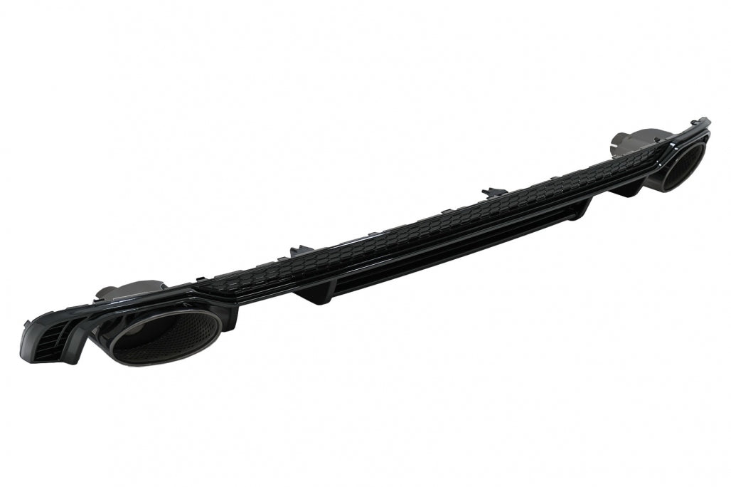Rear Bumper Valance Diffuser with Exhaust Muffler Tips for Audi A4 B9 8W Sedan / Avant (2016–2018) – S-Line