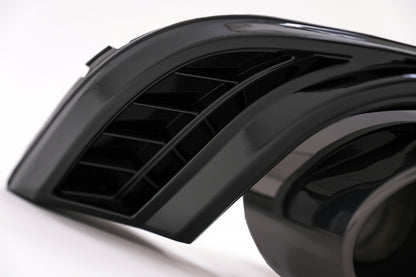 Rear Bumper Valance Diffuser with Exhaust Muffler Tips for Audi A4 B9 8W Sedan / Avant (2016–2018) – S-Line