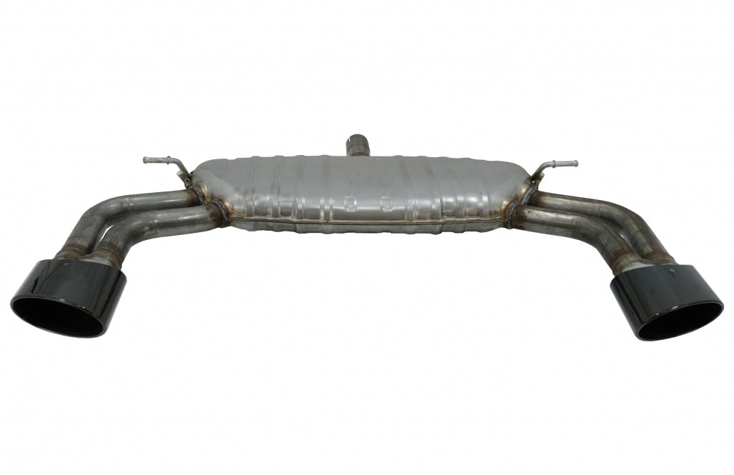 Rear Bumper Valance Diffuser with Exhaust System Piano Black for Audi A3 8V Sedan (2012–2015) S3 Design