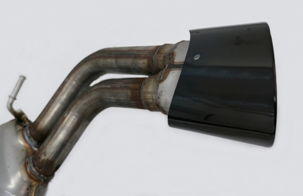 Rear Bumper Valance Diffuser with Exhaust System Piano Black for Audi A3 8V Sedan (2012–2015) S3 Design