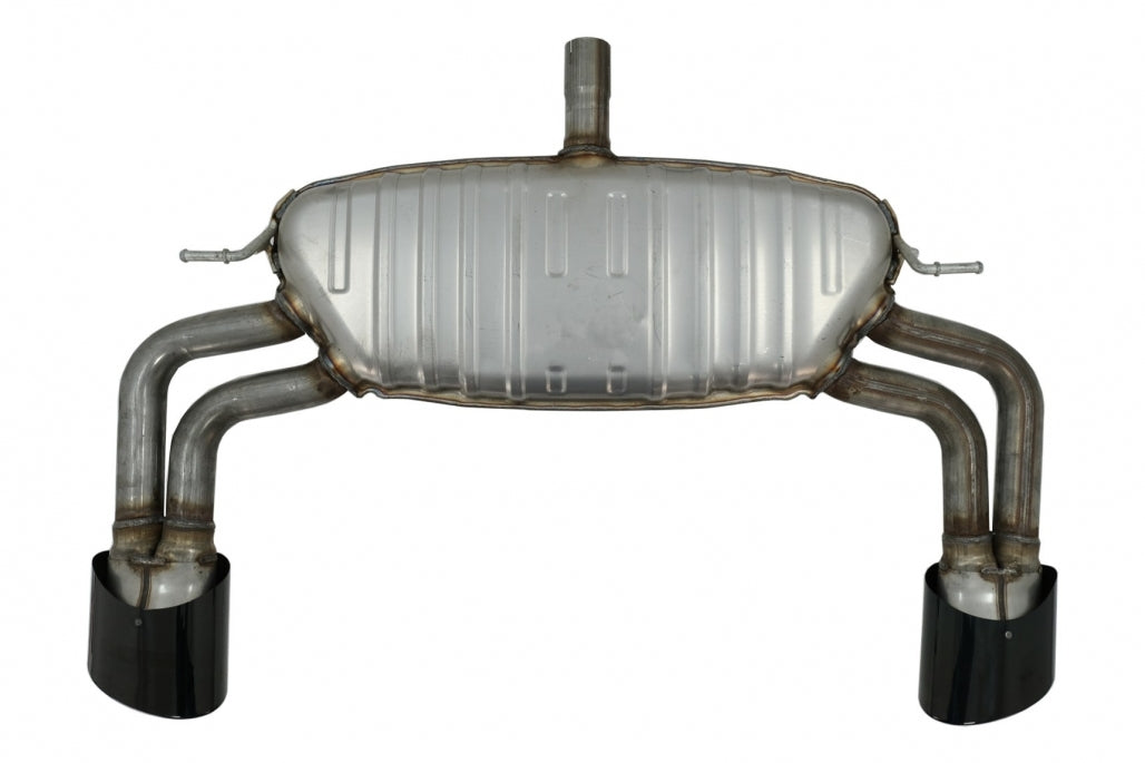 Rear Bumper Valance Diffuser with Exhaust System Piano Black for Audi A3 8V Sedan (2012–2015) S3 Design