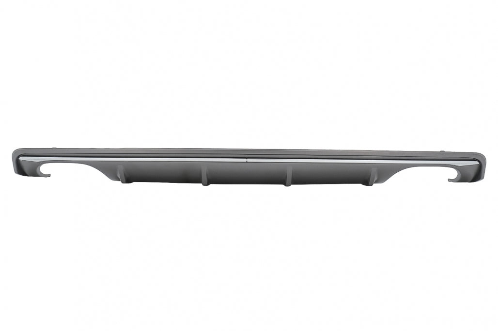 Rear Bumper Valance Diffuser with Exhaust System Piano Black for Audi A3 8V Sedan (2012–2015) S3 Design