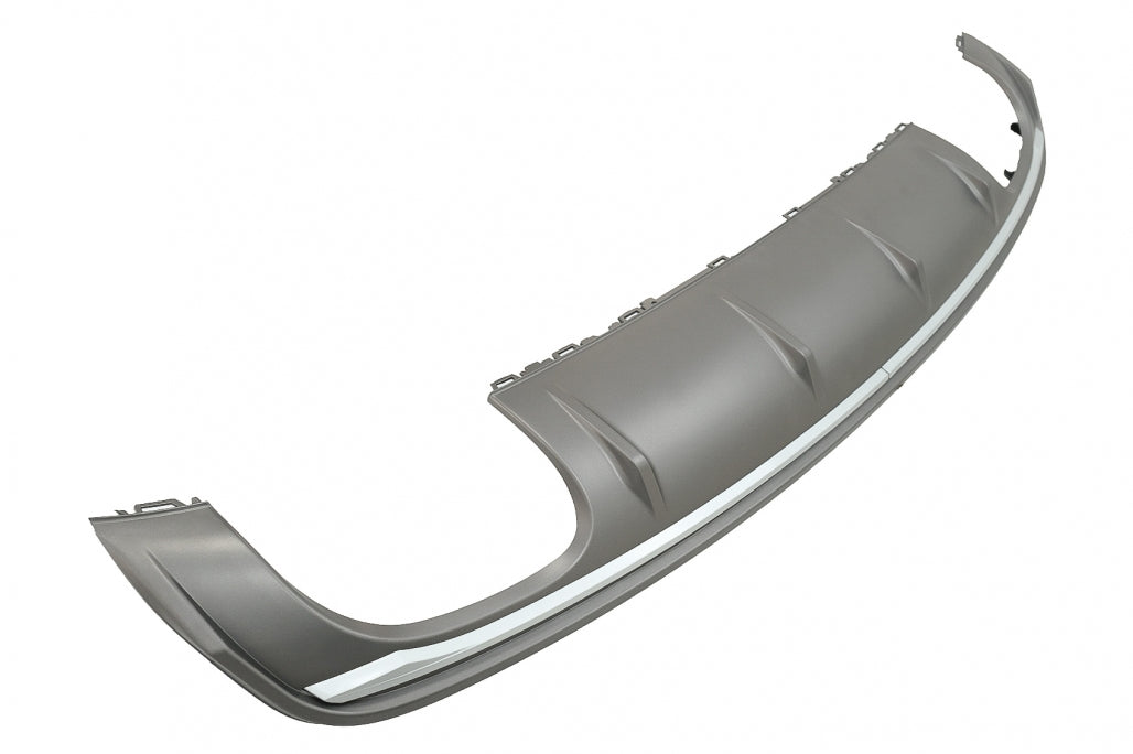 Rear Bumper Valance Diffuser with Exhaust System Piano Black for Audi A3 8V Sedan (2012–2015) S3 Design