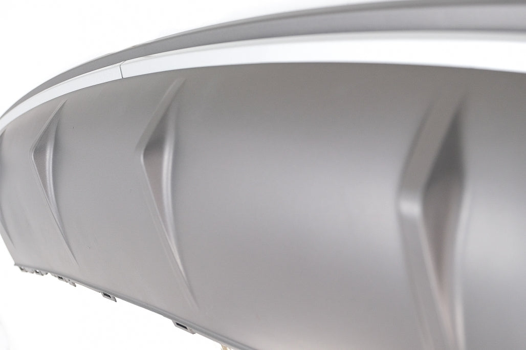 Rear Bumper Valance Diffuser with Exhaust System Piano Black for Audi A3 8V Sedan (2012–2015) S3 Design