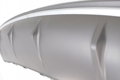 Rear Bumper Valance Diffuser with Exhaust System Piano Black for Audi A3 8V Sedan (2012–2015) S3 Design