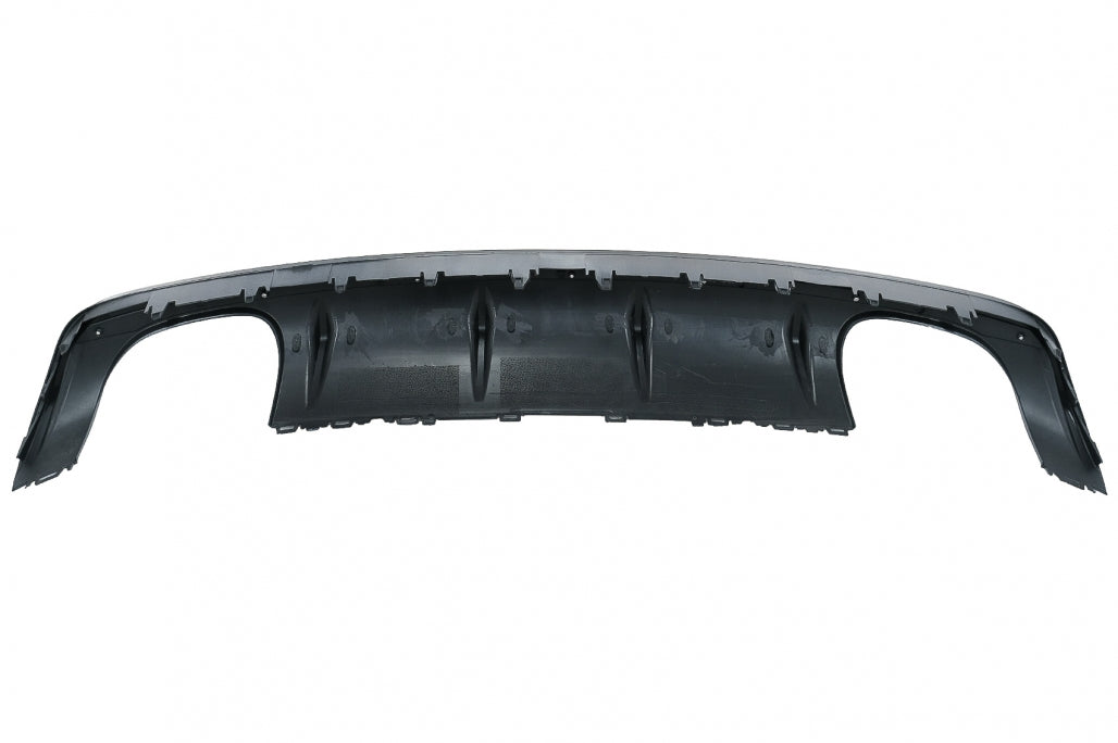 Rear Bumper Valance Diffuser with Exhaust System Piano Black for Audi A3 8V Sedan (2012–2015) S3 Design