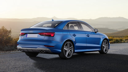 Rear Bumper Valance Diffuser with Exhaust System for Audi A3 8V Facelift Sedan Convertible (2016–2019) S3 Design