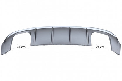 Rear Bumper Valance Diffuser with Exhaust System for Audi A3 8V Facelift Sedan Convertible (2016–2019) S3 Design