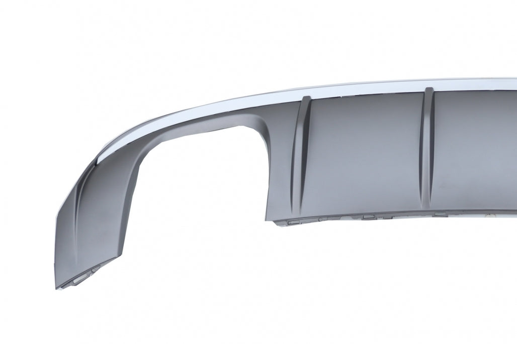 Rear Bumper Valance Diffuser with Exhaust System for Audi A3 8V Facelift Sedan Convertible (2016–2019) S3 Design