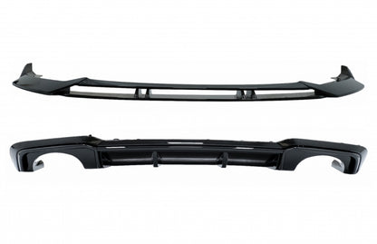 Rear Bumper Valance Diffuser with Spoiler Lip Audi A3 8V Facelift (2017-2019) Sedan Cabrio RS3 S-line Piano Black