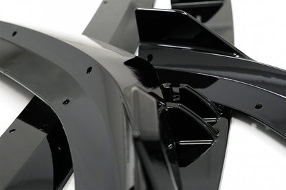 Rear Bumper Valance Diffuser with Spoiler Lip Audi A3 8V Facelift (2017-2019) Sedan Cabrio RS3 S-line Piano Black