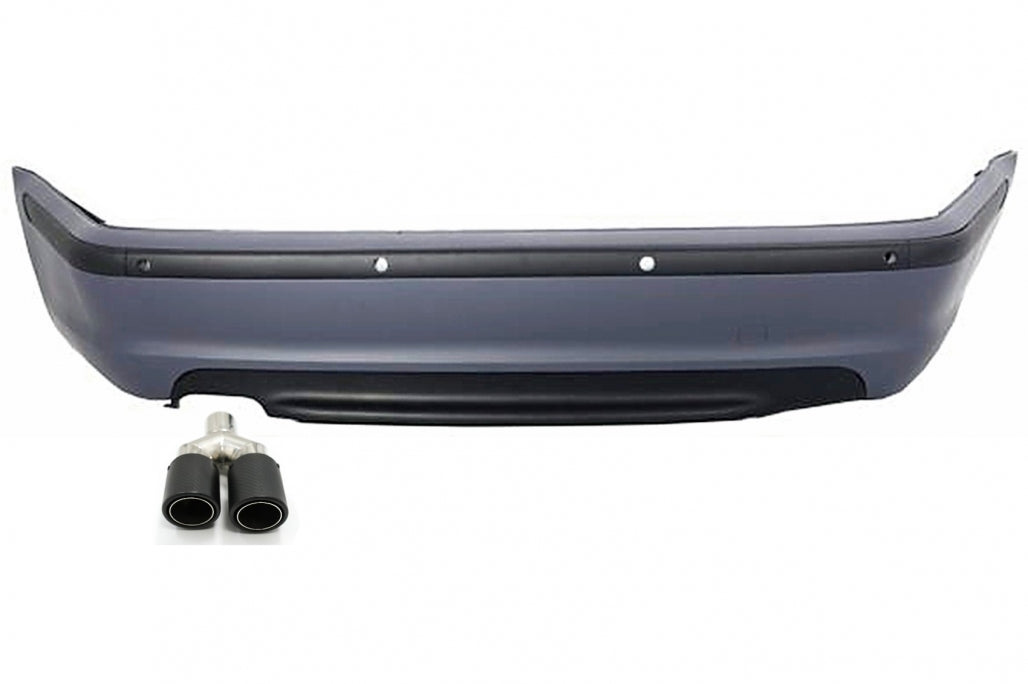 Rear Bumper for BMW 3 Series E46 Sedan (1998–2004) M-Technik Design with Carbon Exhaust Tip