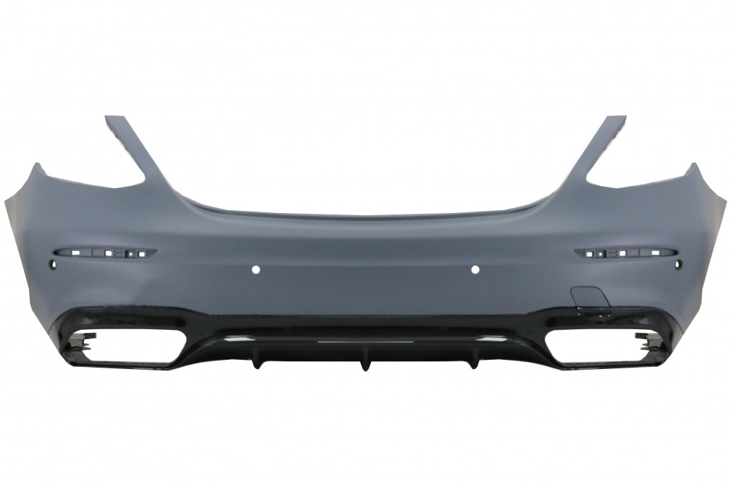Rear Bumper with Chrome Exhaust Tips E63 Design for Mercedes E-Class W213 Sedan (2016–2019)