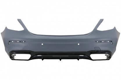 Rear Bumper with Chrome Exhaust Tips E63 Design for Mercedes E-Class W213 Sedan (2016–2019)