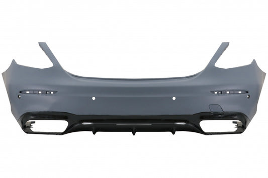 Rear Bumper with Chrome Exhaust Tips E63 Design for Mercedes E-Class W213 Sedan (2016–2019)