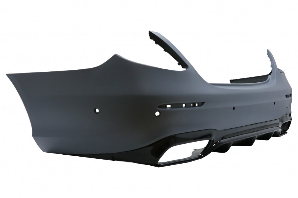 Rear Bumper with Chrome Exhaust Tips E63 Design for Mercedes E-Class W213 Sedan (2016–2019)
