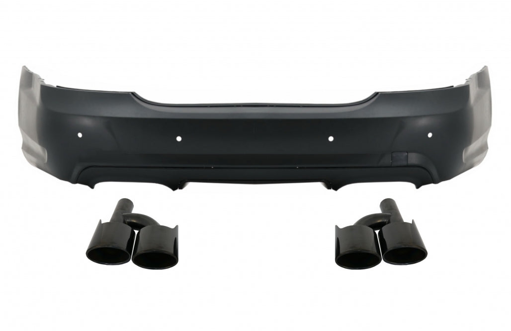 Rear Bumper with Diffuser and Black Exhaust Muffler Tips S65 Design for Mercedes S-Class W221 (2005–2013)