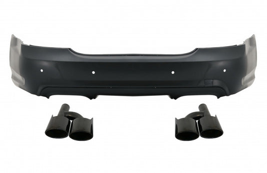 Rear Bumper with Diffuser and Black Exhaust Muffler Tips S65 Design for Mercedes S-Class W221 (2005–2013)