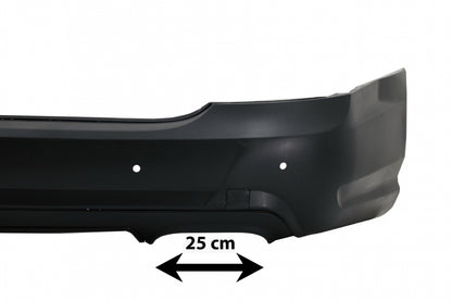Rear Bumper with Diffuser and Black Exhaust Muffler Tips S65 Design for Mercedes S-Class W221 (2005–2013)