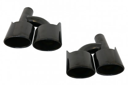 Rear Bumper with Diffuser and Black Exhaust Muffler Tips S65 Design for Mercedes S-Class W221 (2005–2013)