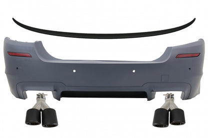 Rear Conversion Kit M5 Design with Carbon Tips & Trunk Spoiler for BMW 5 Series F10 (2011–2017)
