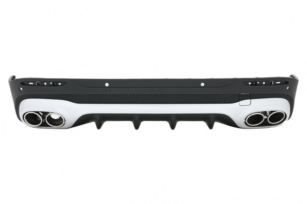 Rear Diffuser 45 S Design with Chrome Exhaust Tips for Mercedes GLB X247 SUV (2020–Up)