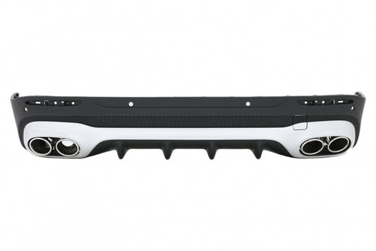Rear Diffuser 45 S Design with Chrome Exhaust Tips for Mercedes GLB X247 SUV (2020–Up)