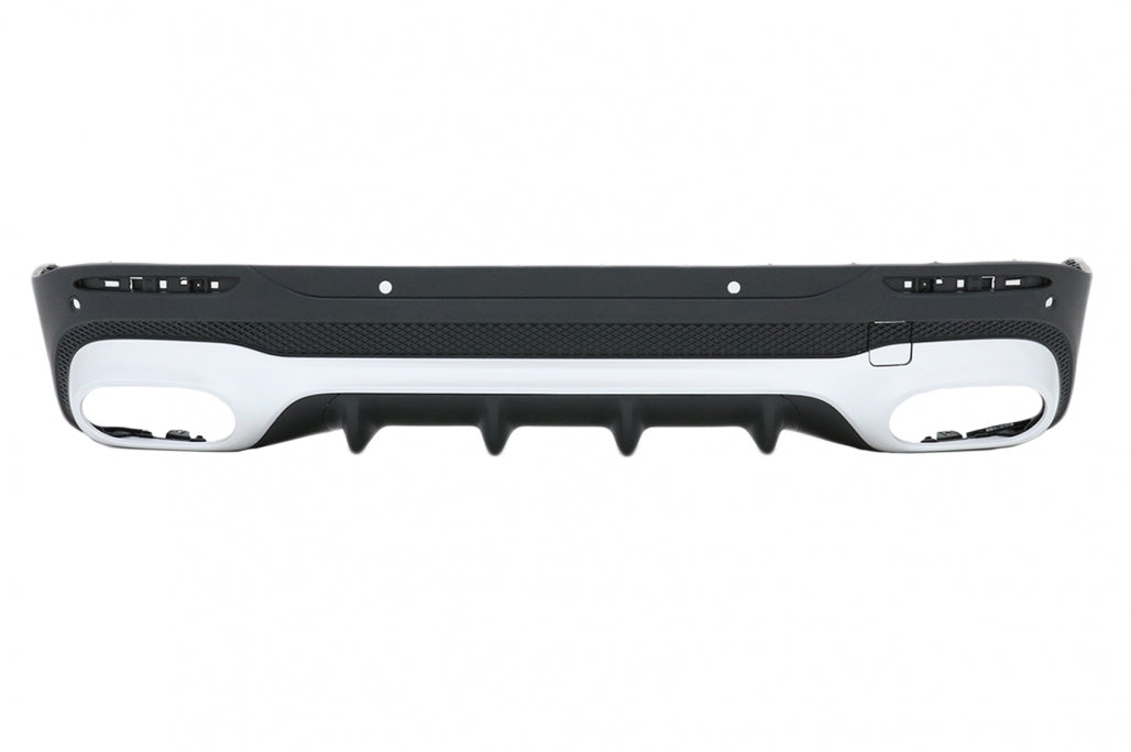 Rear Diffuser 45 S Design with Chrome Exhaust Tips for Mercedes GLB X247 SUV (2020–Up)