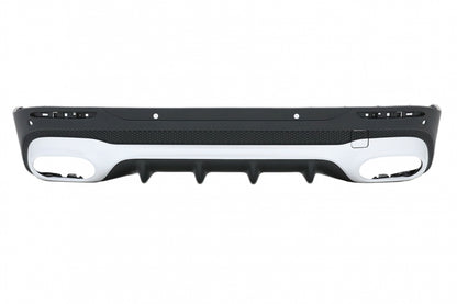 Rear Diffuser 45 S Design with Chrome Exhaust Tips for Mercedes GLB X247 SUV (2020–Up)